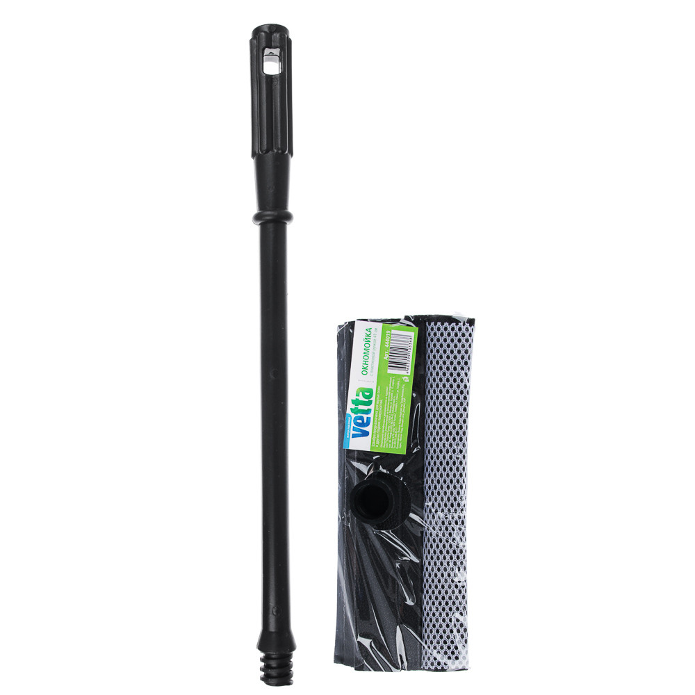 VETTA Окномойка с пластиковой ручкой 41см, черная, арт.KFC003